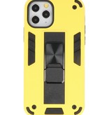 Carcasa trasera rígida Stand para iPhone 11 Pro Amarillo