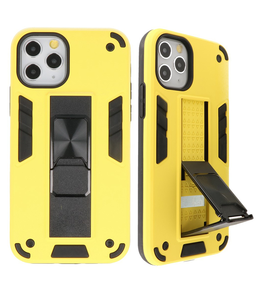 Stand Hardcase Backcover voor iPhone 11 Pro Geel