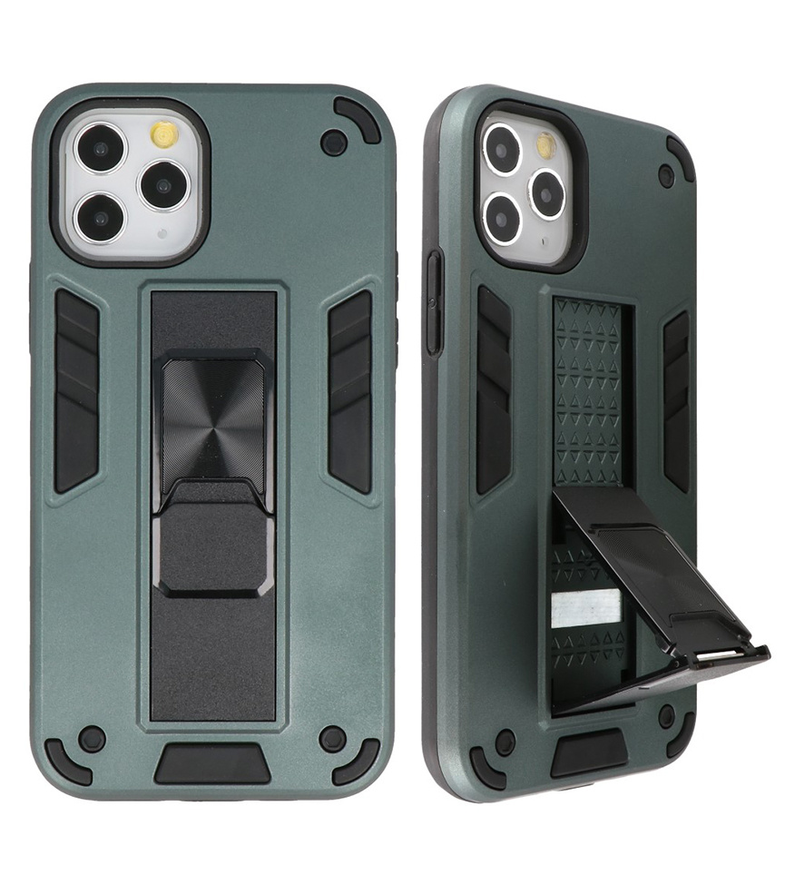 Stand Hardcase Backcover für iPhone 11 Pro Dunkelgrün