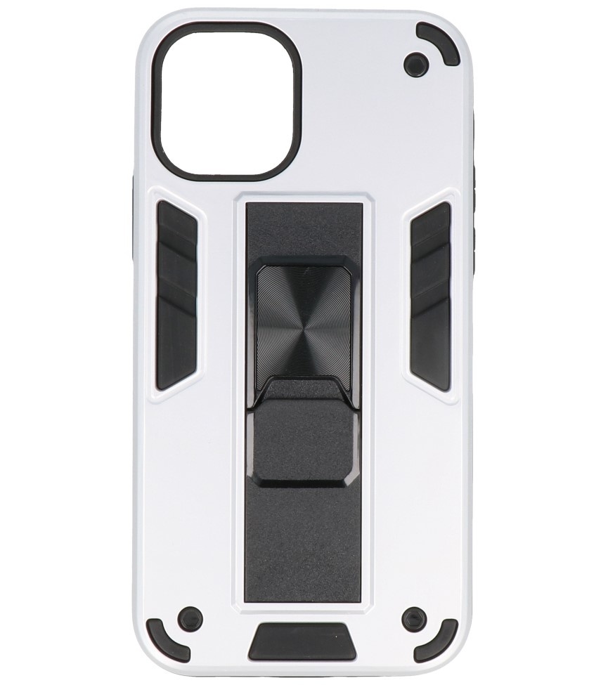 Stand Hardcase Backcover voor iPhone 11 Pro Max Zilver