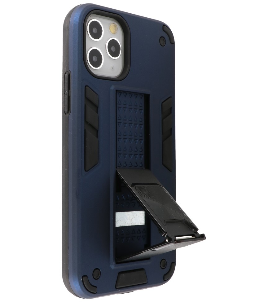 Carcasa trasera rígida Stand para iPhone 11 Pro Max Azul marino
