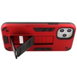 Carcasa trasera rígida Stand para iPhone 11 Pro Max Rojo