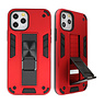 Carcasa trasera rígida Stand para iPhone 11 Pro Max Rojo