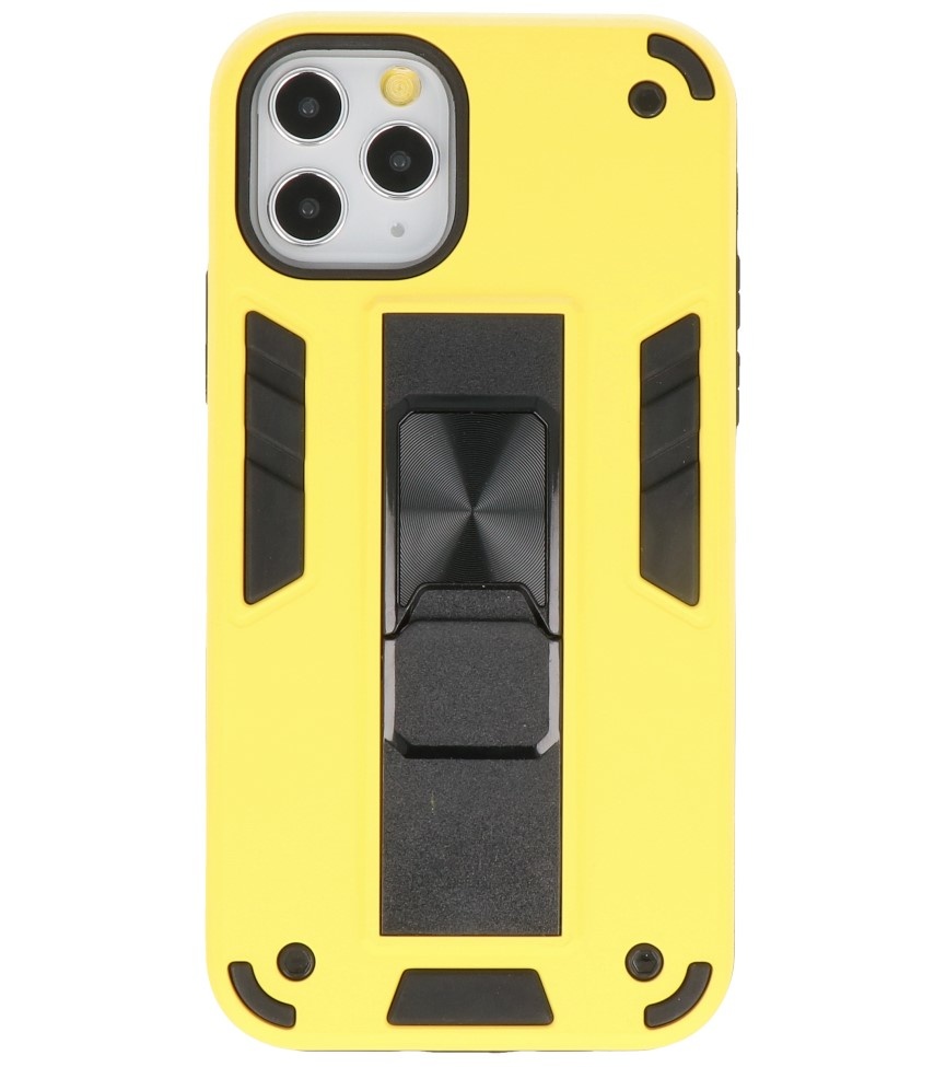 Stand Hardcase Backcover voor iPhone 11 Pro Max Geel