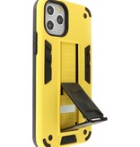 Carcasa trasera rígida Stand para iPhone 11 Pro Max Amarillo