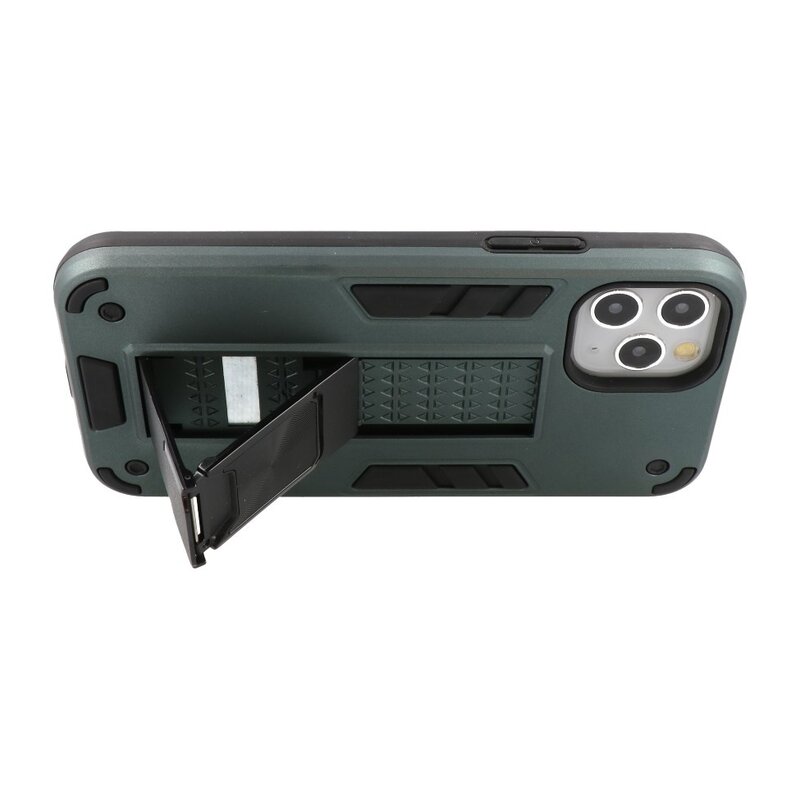 Stand Hardcase Backcover für iPhone 11 Pro Max Dunkelgrün