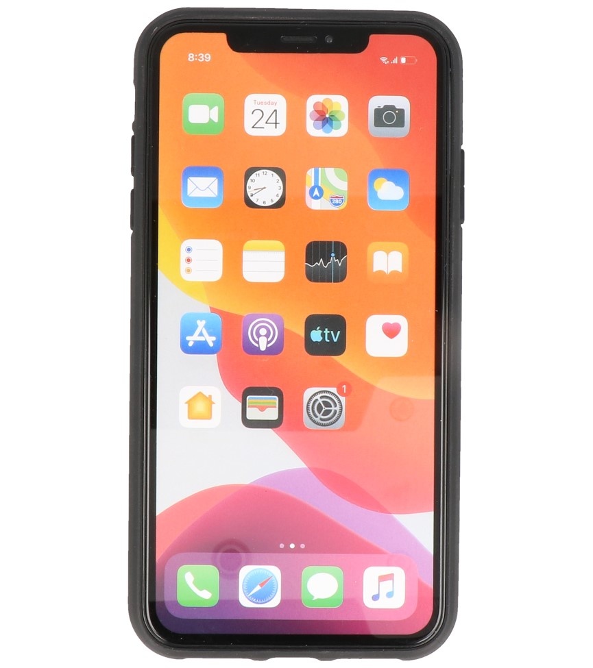 Stand Hardcase Backcover für iPhone X / Xs Silver