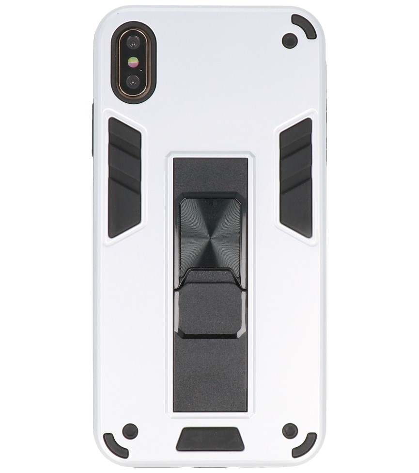 Stand Hardcase Backcover for iPhone X / Xs Silver