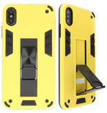 Carcasa trasera rígida Stand para iPhone X / Xs Amarillo