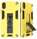 Stand Hardcase Backcover voor iPhone X / Xs Geel