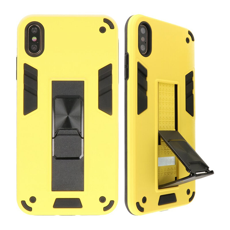 Stand Hardcase Backcover für iPhone X / Xs Gelb