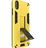 Stand Hardcase Backcover für iPhone X / Xs Gelb