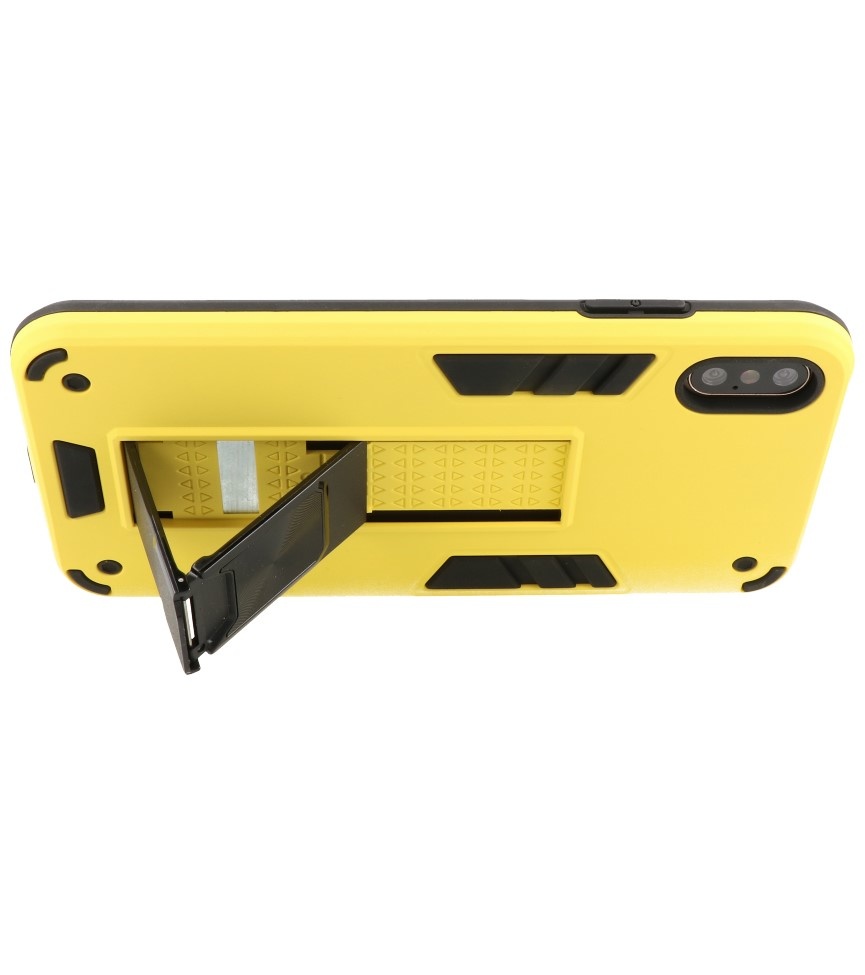 Stand Hardcase Backcover für iPhone X / Xs Gelb