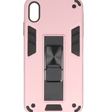 Carcasa trasera rígida Stand para iPhone X / Xs Rosa