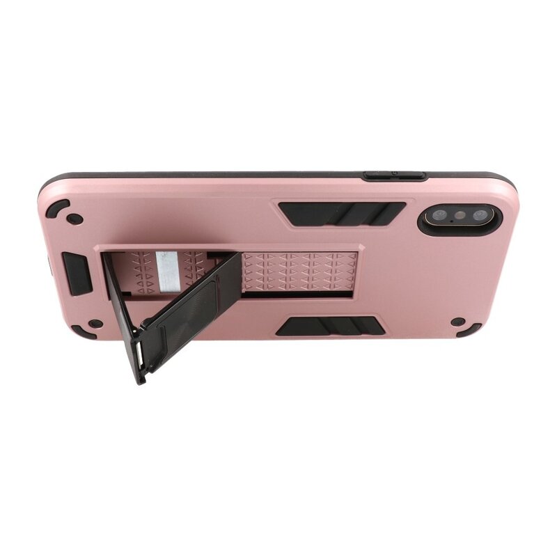 Carcasa trasera rígida Stand para iPhone X / Xs Rosa