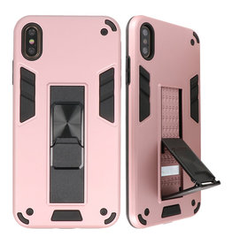 Carcasa trasera rígida Stand para iPhone X / Xs Rosa