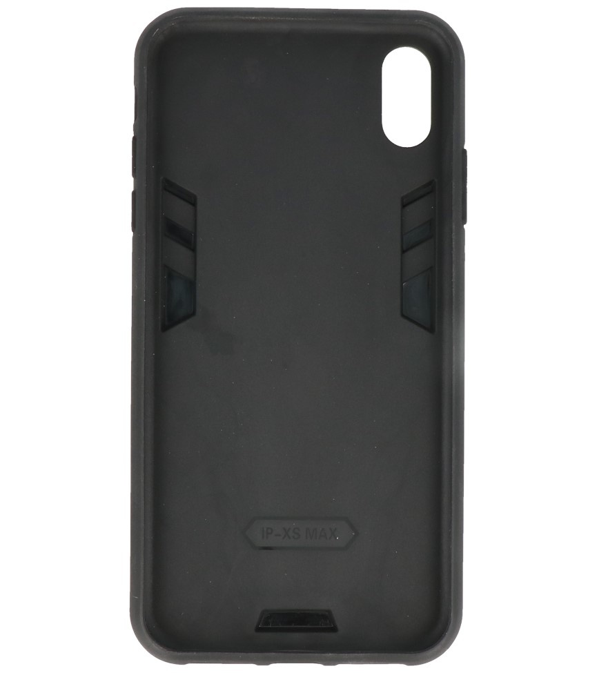 Carcasa trasera rígida Stand para iPhone Xs Max Negro