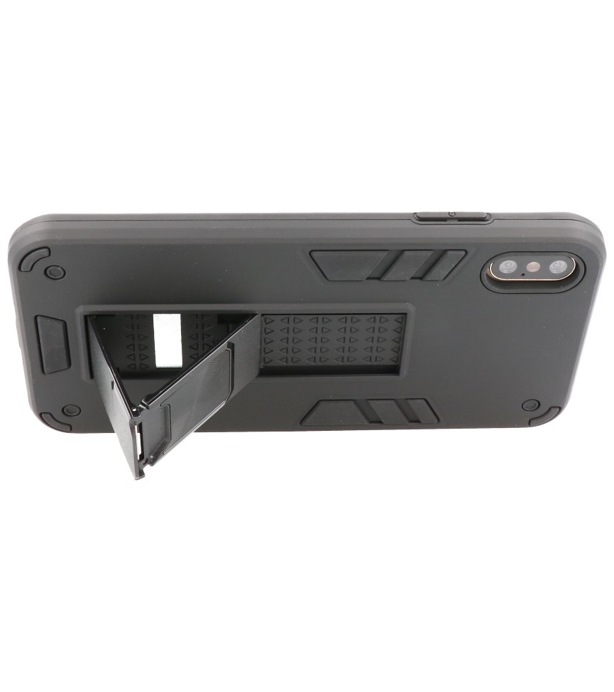 Stand Hardcase Backcover für iPhone Xs Max Black