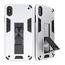 Stand Hardcase Backcover voor iPhone Xs Max Zilver