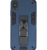 Stand Hardcase Backcover voor iPhone Xs Max Navy