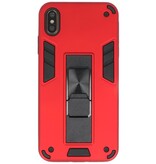 Stand Hardcase Backcover voor iPhone Xs Max Rood