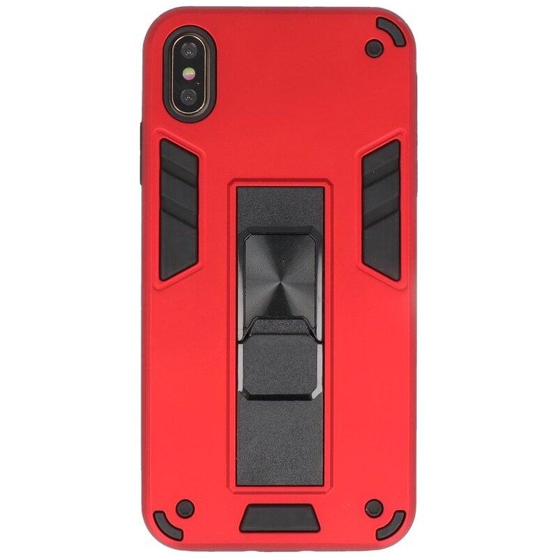 Bagcover til stativ Hardcase til iPhone Xs Max Red