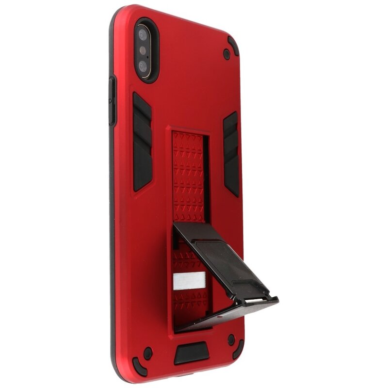 Stand Hardcase Backcover voor iPhone Xs Max Rood