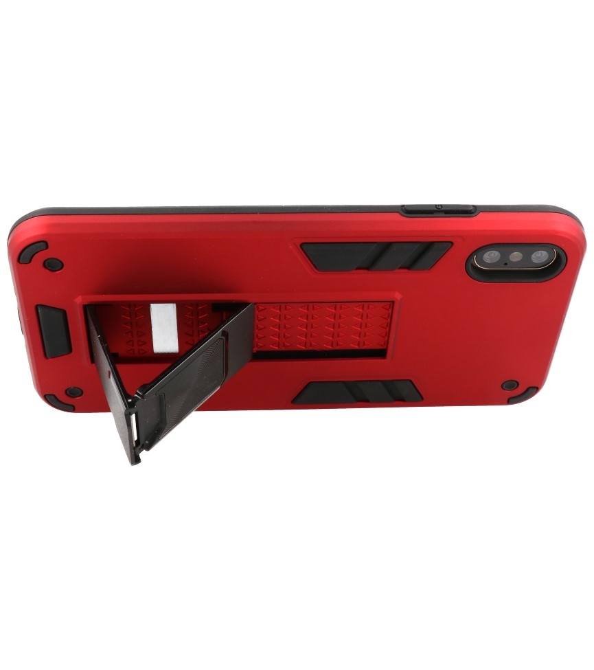 Stand Hardcase Backcover for iPhone Xs Max Red