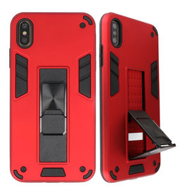 Stand Hardcase Backcover voor iPhone Xs Max Rood