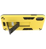 Carcasa Trasera Stand Hardcase para iPhone Xs Max Amarillo