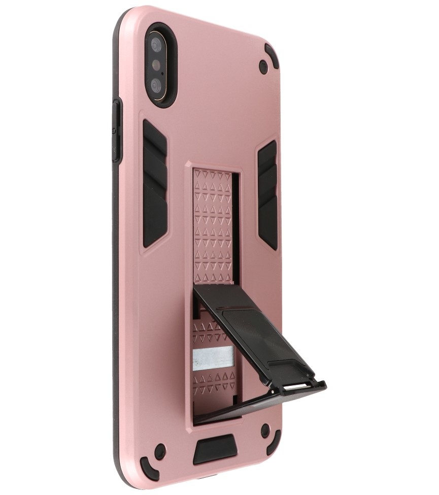 Carcasa trasera rígida Stand para iPhone Xs Max Rosa