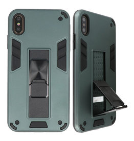 Stand Hardcase Backcover für iPhone Xs Max Dark Green