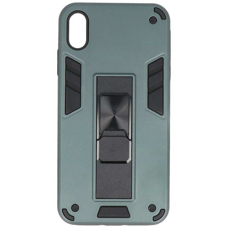 Cover posteriore rigida per iPhone Xs Max verde scuro
