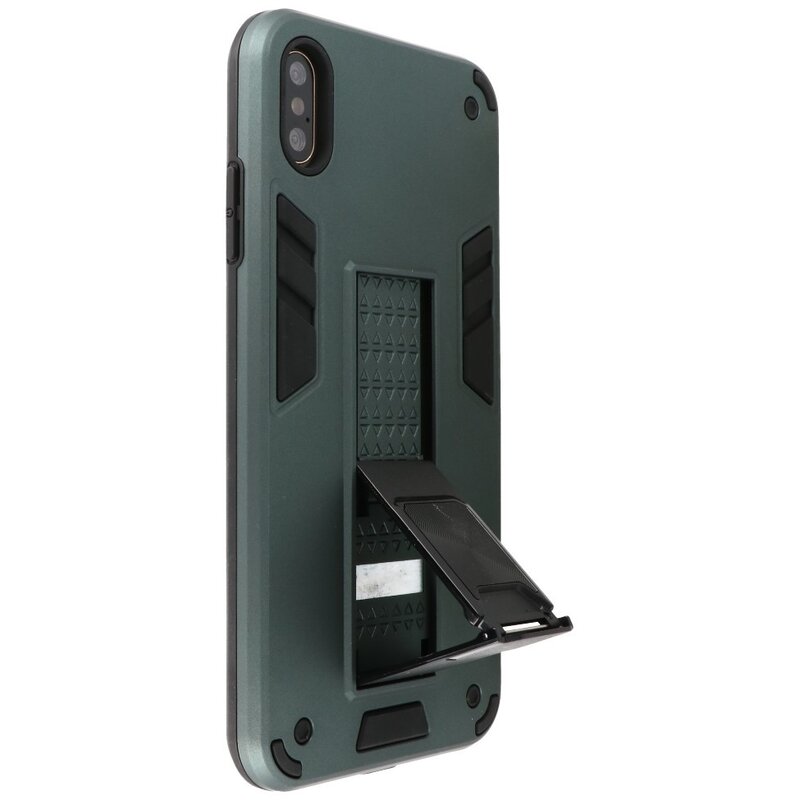 Stand Hardcase Backcover for iPhone Xs Max Dark Green
