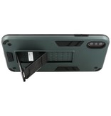 Carcasa trasera rígida Stand para iPhone Xs Max Verde oscuro