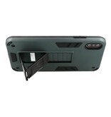 Stand Hardcase Backcover voor iPhone Xs Max Donker Groen