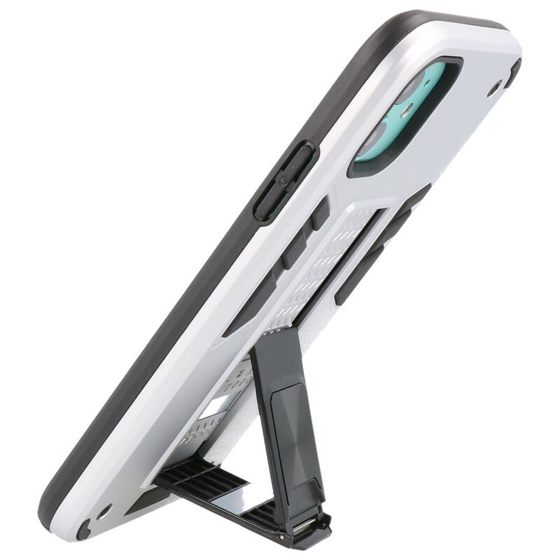 Stand Hardcase Backcover for iPhone 11 Silver