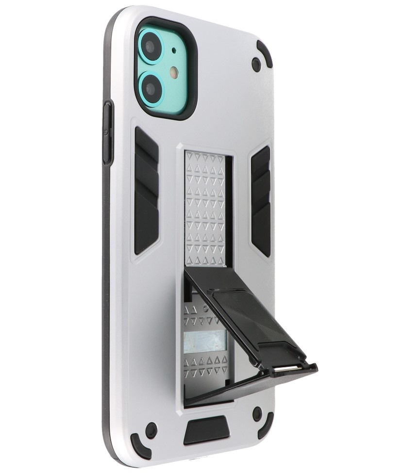 Stand Hardcase Backcover für iPhone 11 Silber