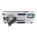 Stand Hardcase Backcover for iPhone 11 Silver