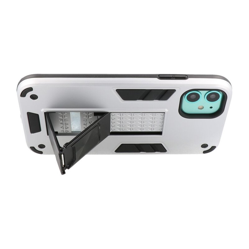Stand Hardcase Backcover for iPhone 11 Silver