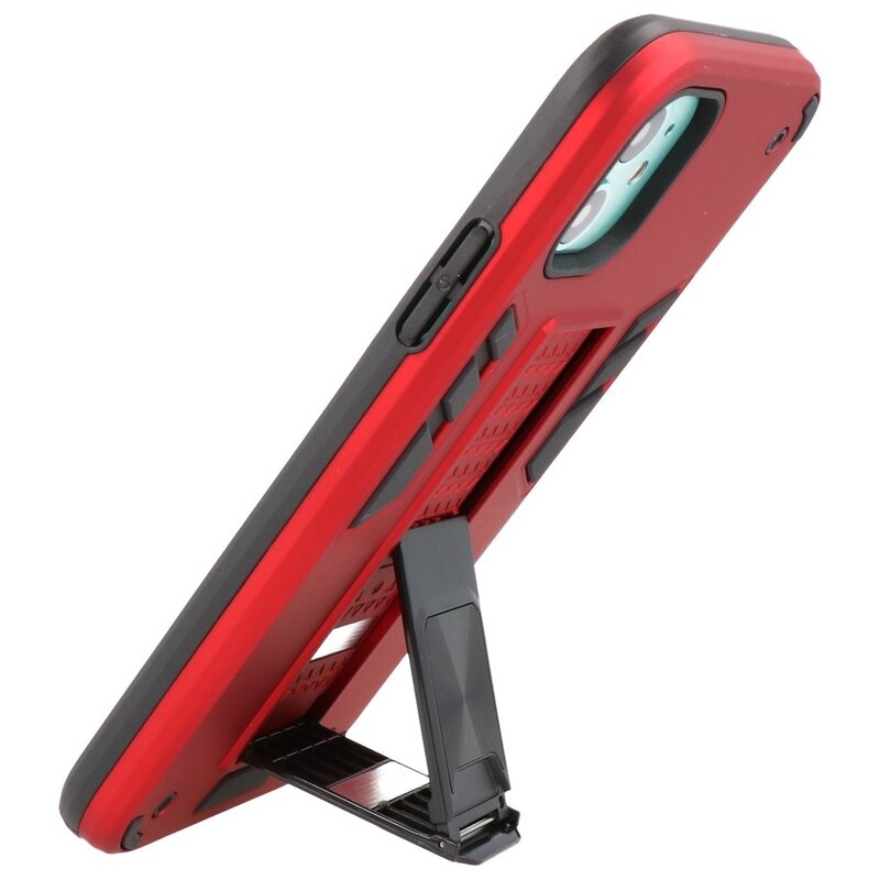 Bagcover til stativ Hardcase til iPhone 11 Rød
