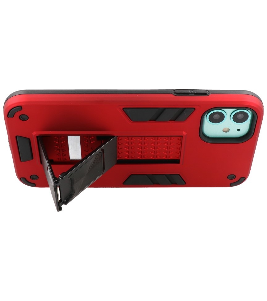 Stand Hardcase Backcover voor iPhone 11 Rood