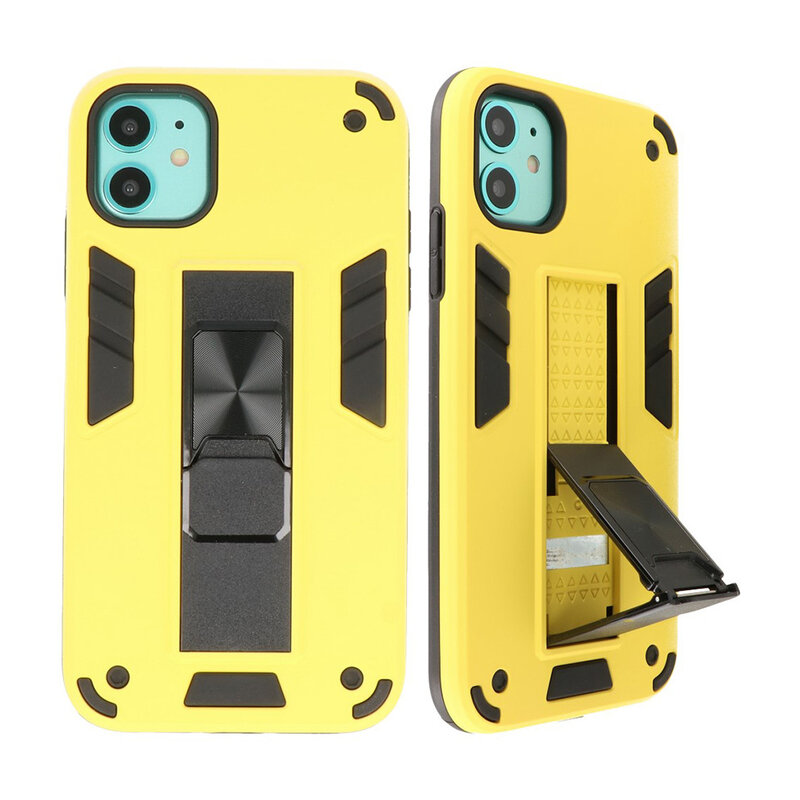 Stand Hardcase Backcover für iPhone 11 Gelb