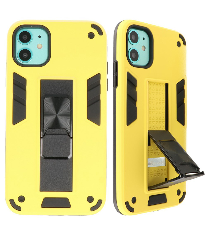 Stand Hardcase Backcover für iPhone 11 Gelb