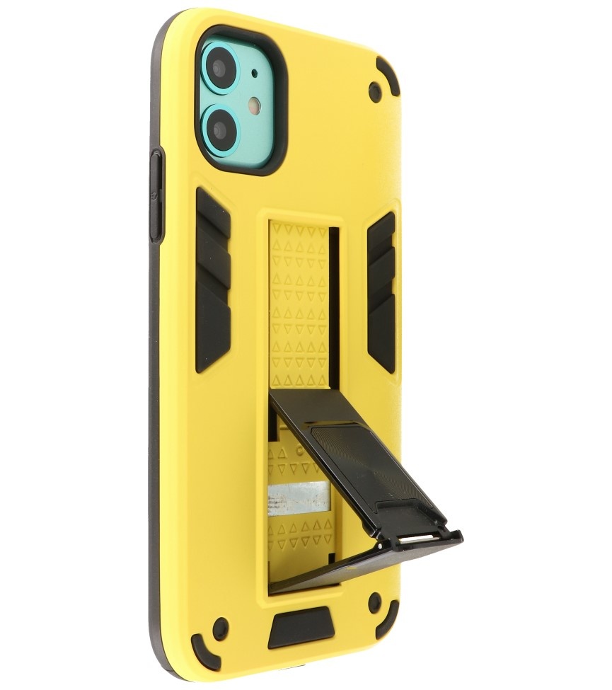 Stand Hardcase Backcover für iPhone 11 Gelb