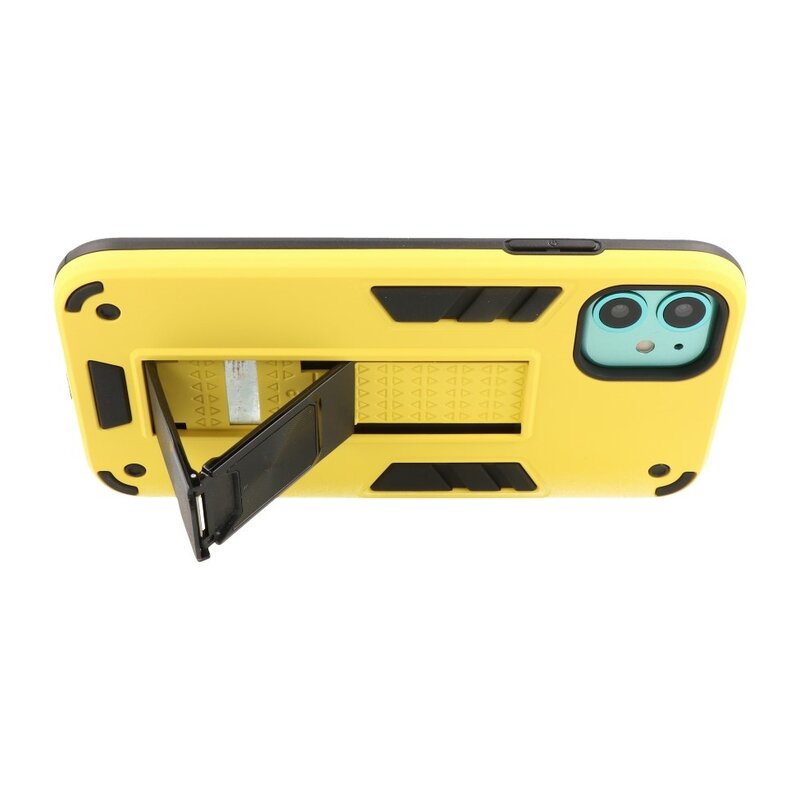 Stand Hardcase Backcover für iPhone 11 Gelb