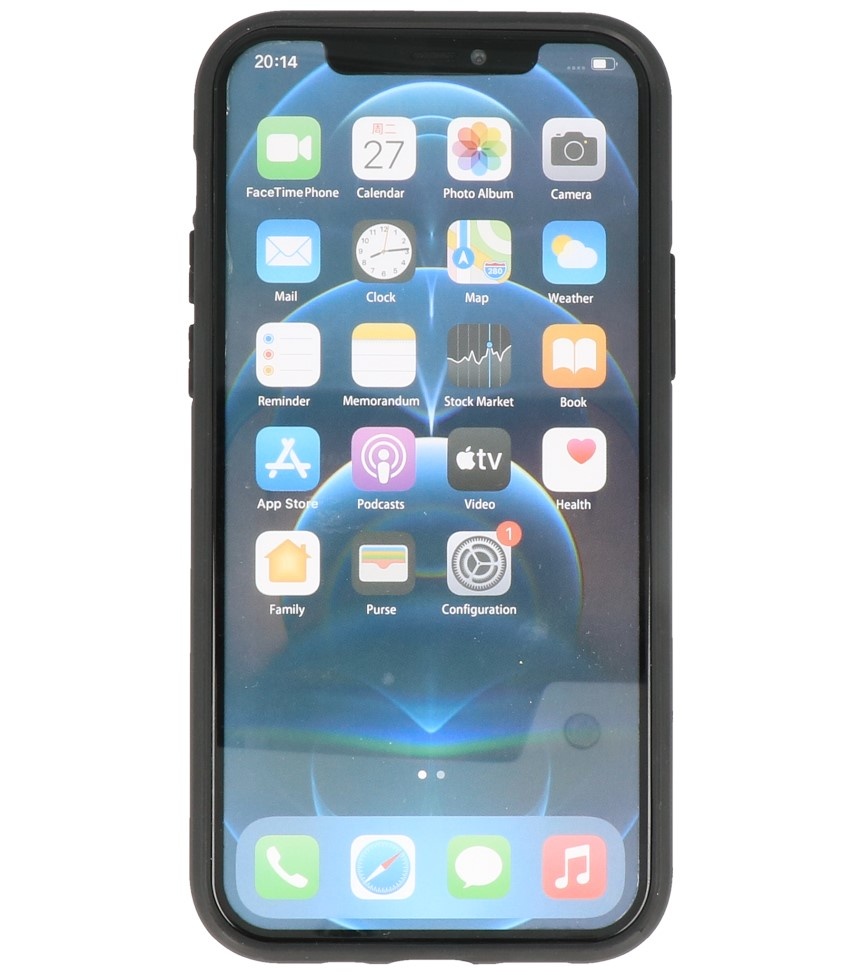 Stand Hardcase Backcover para iPhone 12 Mini Negro