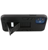 Stand Hardcase Backcover für iPhone 12 Mini Black