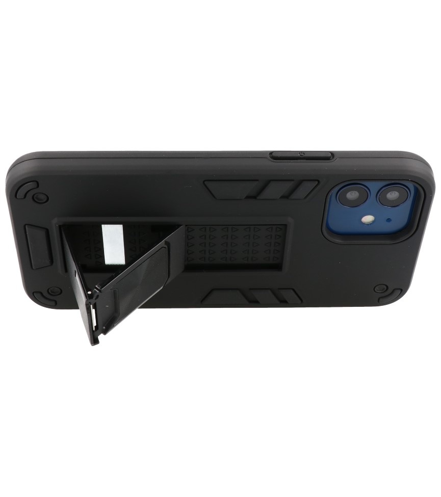 Stand Hardcase Backcover für iPhone 12 Mini Black