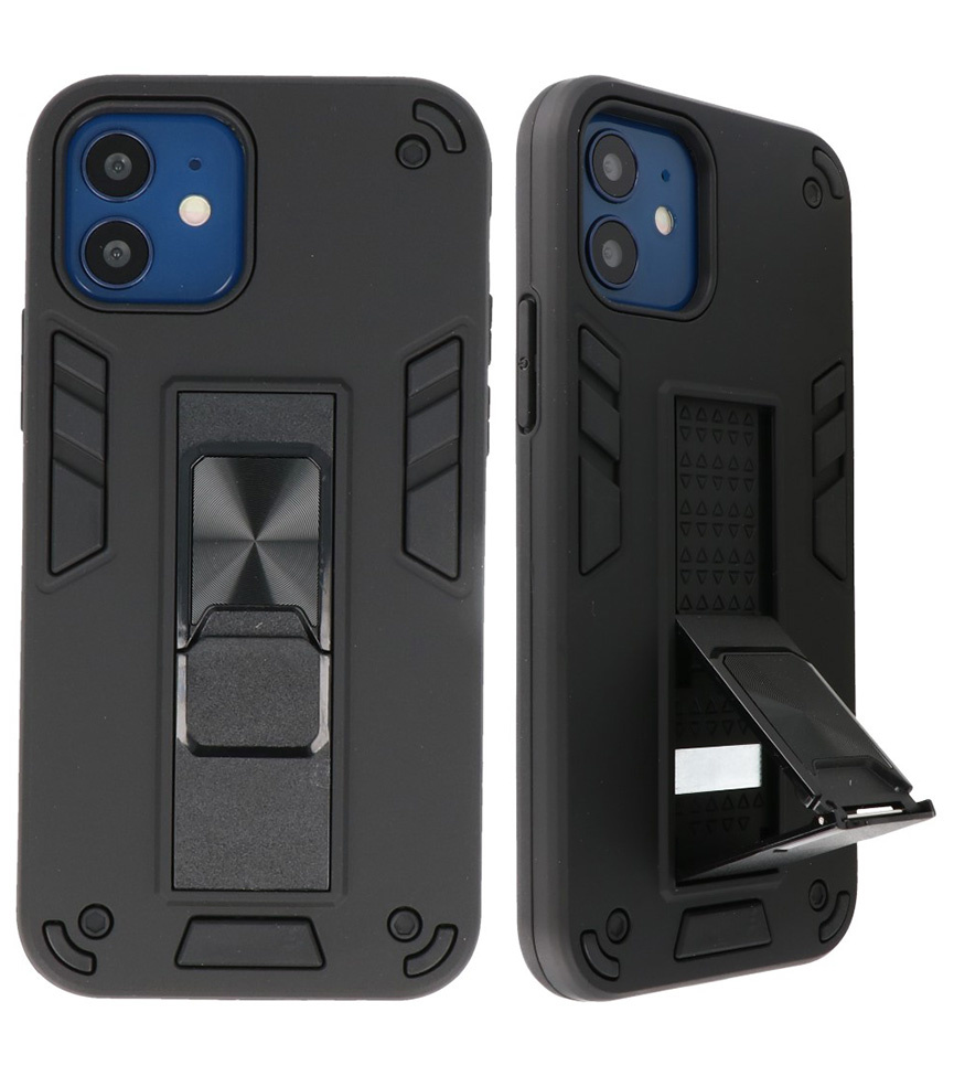 Stand Hardcase Backcover für iPhone 12 Mini Black